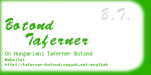 botond taferner business card